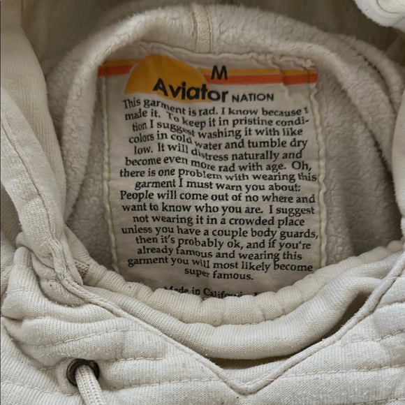 Aviator Nation Women's Ninja Vintage White Hoodie - Picture 2 of 5